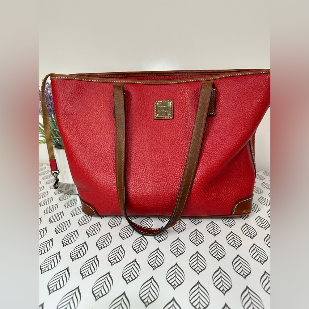 Dooney and Bourke red pebbles leather tote